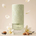 Dulzura Vanilla Envie by Paris Corner — sage green embossed bottle surrounded by vanilla flowers and almonds