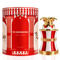 The Show Magnifique Eau de Parfum by Paris Corner — red and white striped jester bottle with circus-themed box